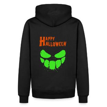 Citrouille d’Halloween, Joyeux Halloween - Sweat à capuche Premium bio Homme - noir - Dos - Nico (187cm)