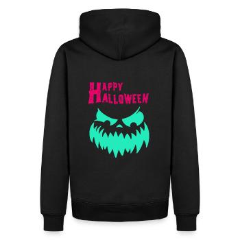 Citrouille d’Halloween, Joyeux Halloween - Sweat à capuche Premium bio Homme - noir - Dos - Nico (187cm)