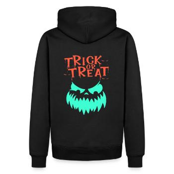 Halloween Scary Face, Trick or Treat - Men’s Premium Organic Hoodie - black - Back - Nico (187cm)