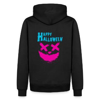 Citrouille d’Halloween, Joyeux Halloween - Sweat à capuche Premium bio Homme - noir - Dos - Nico (187cm)