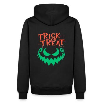 Halloween Scary Face, Trick or Treat - Men’s Premium Organic Hoodie - black - Back - Nico (187cm)