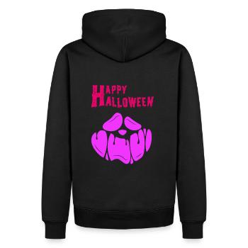 Citrouille d’Halloween, Joyeux Halloween - Sweat à capuche Premium bio Homme - noir - Dos - Nico (187cm)