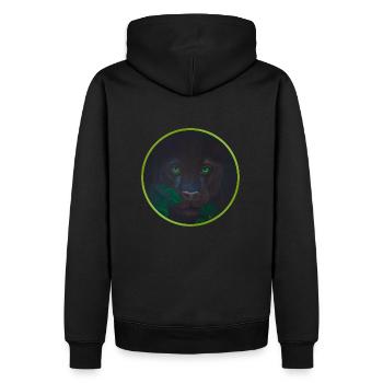 DER PANTHER - Männer Premium Bio Hoodie - Schwarz - Hinten - Nico (187cm)