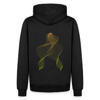 GeoFusion 2: Bold Shapes, Modern Geometric Design - Men’s Premium Organic Hoodie - black - Back - Nico (187cm)
