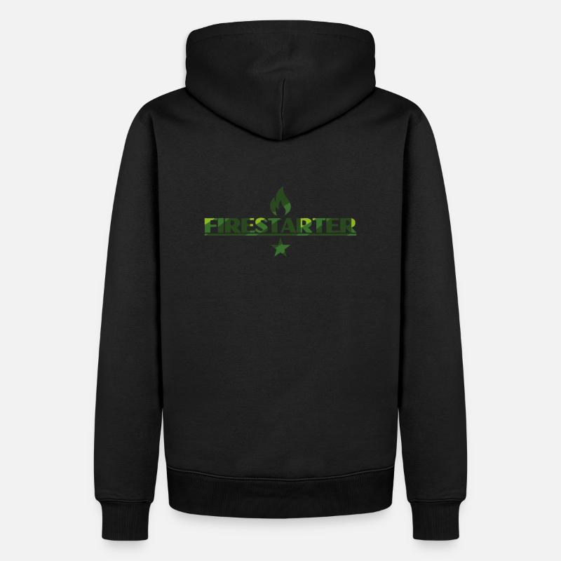 Bushcraft - Firestarter - Männer Premium Bio Hoodie - Schwarz