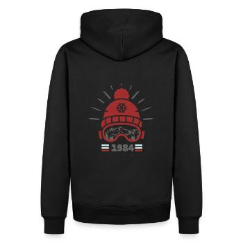 1984 anniversaire nés en 1984 ski - Sweat à capuche Premium bio Homme - noir - Dos - Nico (187cm)