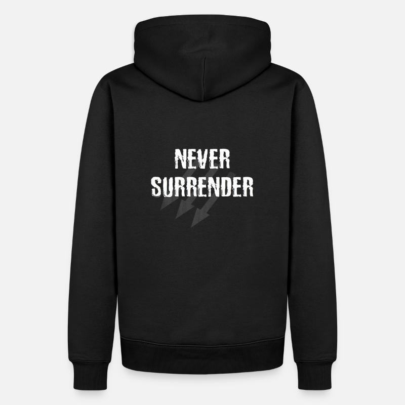 ne jamais se rendre antifa - Sweat à capuche Premium bio Homme - noir