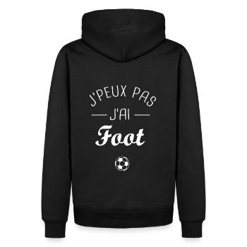 J'peux pas jai Foot football joueur de foot soccer - Sweat à capuche Premium bio Homme - noir - Dos - Nico (187cm)
