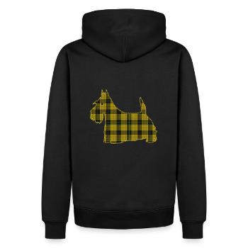 Scottie schottisch - Männer Premium Bio Hoodie - Schwarz - Hinten - Nico (187cm)