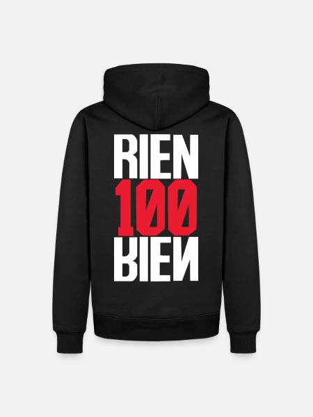 RIEN 100 RIEN - JCVD jul - Sweat à capuche Premium bio Homme - noir