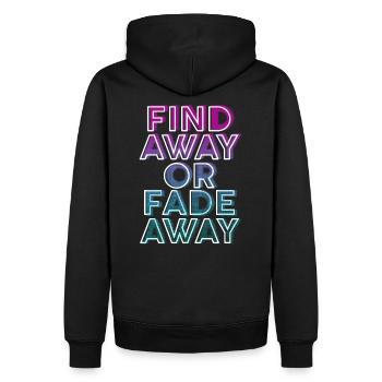 Trouver un moyen ou disparaître - Sweat à capuche Premium bio Homme - noir - Dos - Nico (187cm)