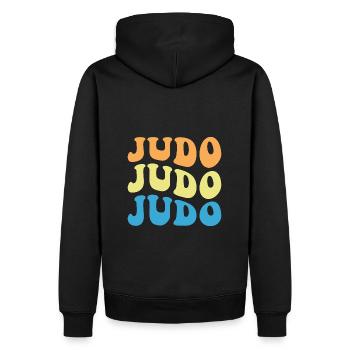 Judo - Sweat à capuche Premium bio Homme - noir - Dos - Nico (187cm)