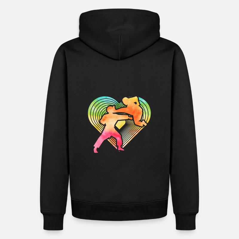 Karaté - Sweat à capuche Premium bio Homme - noir