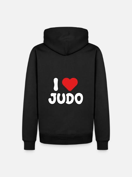 I love Judo - Men’s Premium Organic Hoodie - black
