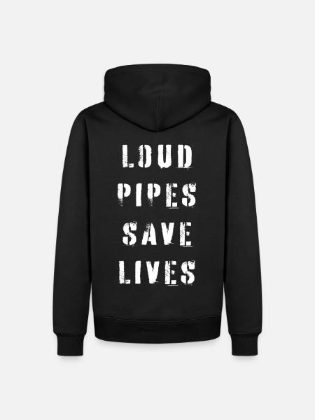 Loud pipes save lives - Men’s Premium Organic Hoodie - black