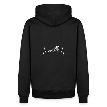 Mountain bike Herschlag EKG Montagnes Bike - Sweat à capuche Premium bio Homme - noir - Dos - Nico (187cm)