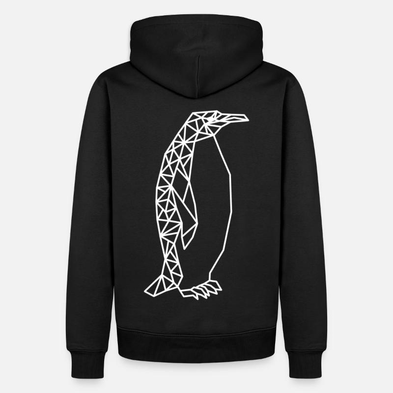Pinguin - Männer Premium Bio Hoodie - Schwarz