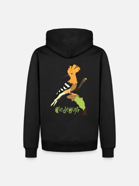 hoopoe - Men’s Premium Organic Hoodie - black