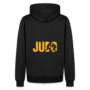 Judo - Sweat à capuche Premium bio Homme - noir - Dos - Nico (187cm)
