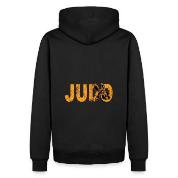 Judo - Sweat à capuche Premium bio Homme - noir - Dos - Nico (187cm)