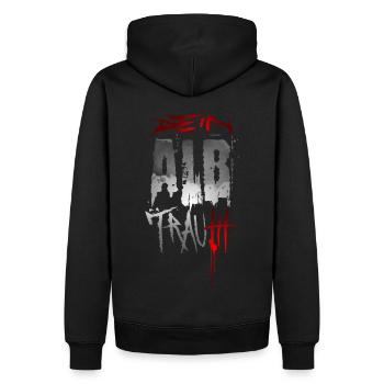 Dein Albtraum - Psycho Rausch Horror - Männer Premium Bio Hoodie - Schwarz - Hinten - Nico (187cm)