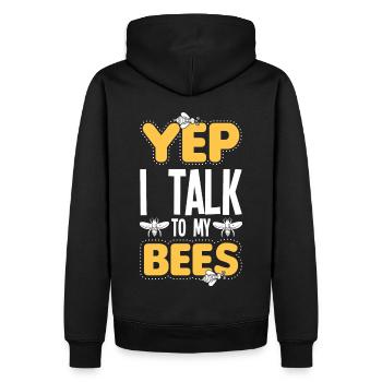 Beekeepers Bees Honey bees Beekeeping - Men’s Premium Organic Hoodie - black - Back - Nico (187cm)