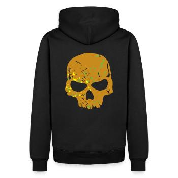 Camo Skull - Men’s Premium Organic Hoodie - black - Back - Nico (187cm)