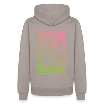 Nuages de Chasin Pente Parapente - Sweat à capuche Premium bio Homme - taupe - Dos - Nico (187cm)