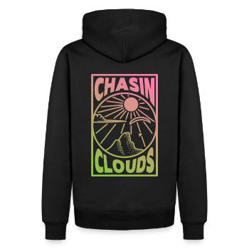 Chasin Clouds Paragliding Gradient - Men’s Premium Organic Hoodie - black - Back - Nico (187cm)