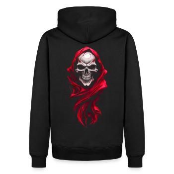 Der Tod In Rot - Männer Premium Bio Hoodie - Schwarz - Hinten - Nico (187cm)