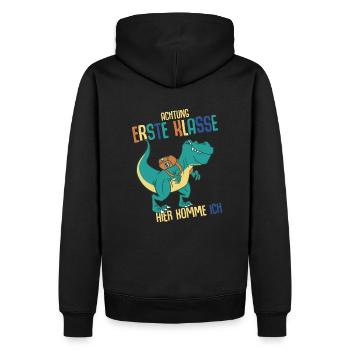 Schulkind Erste Klasse Schulanfänger Schulstart - Männer Premium Bio Hoodie - Schwarz - Hinten - Nico (187cm)