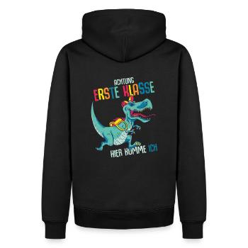 Schulkind Erste Klasse Schulanfänger Schulstart - Männer Premium Bio Hoodie - Schwarz - Hinten - Nico (187cm)