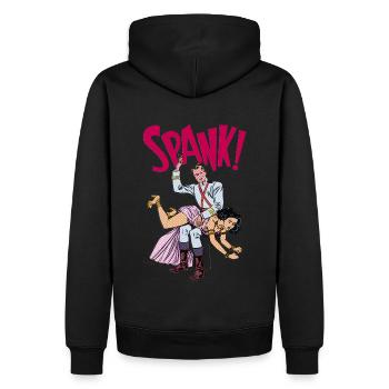Spank ! - Sweat à capuche Premium bio Homme - noir - Dos - Nico (187cm)