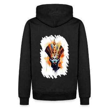 Egyptian Pharaoh Watercolor - Men’s Premium Organic Hoodie - black - Back - Nico (187cm)
