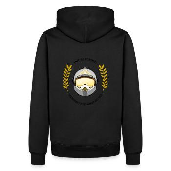 Pompiers volontaires - Sweat à capuche Premium bio Homme - noir - Dos - Nico (187cm)