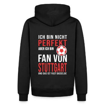 Football Stuttgart fan football Soccer, Fussball - Männer Premium Bio Hoodie - Schwarz - Hinten - Nico (187cm)