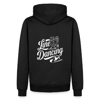 Line Dancing Country Dance - Line Dance Tanzen - Männer Premium Bio Hoodie - Schwarz - Hinten - Nico (187cm)