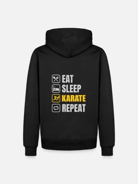 Eat Sleep Karate Repeat - Men’s Premium Organic Hoodie - black