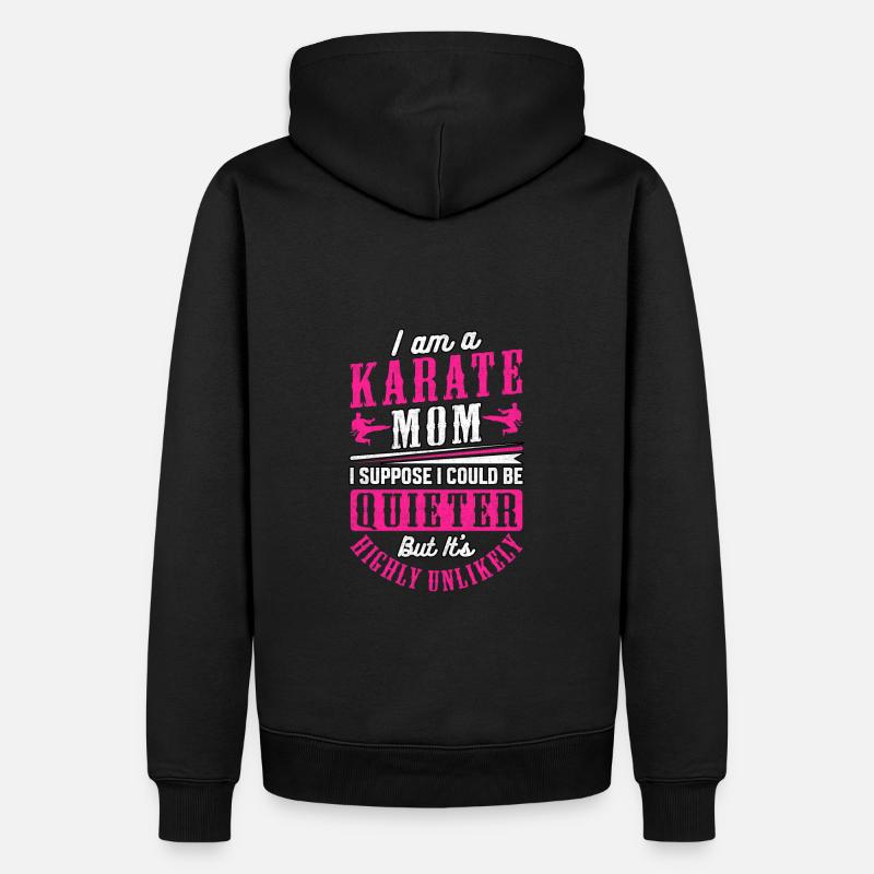 Maman karaté - Sweat à capuche Premium bio Homme - noir