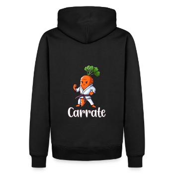 Carrate - Sweat à capuche Premium bio Homme - noir - Dos - Nico (187cm)