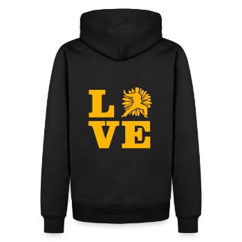 Amour Karaté - Sweat à capuche Premium bio Homme - noir - Dos - Nico (187cm)