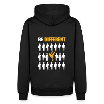 Le karaté est différent - Sweat à capuche Premium bio Homme - noir - Dos - Nico (187cm)