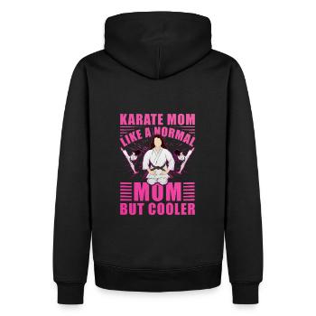 Karaté Mom comme une maman normale mais plus cool - Sweat à capuche Premium bio Homme - noir - Dos - Nico (187cm)