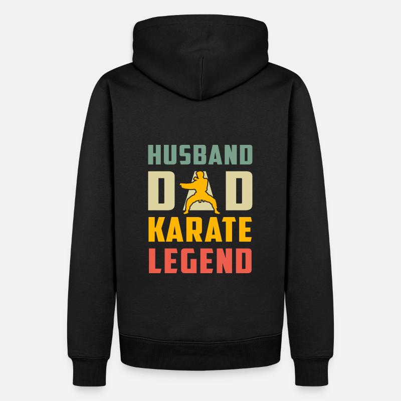 Ehemann Papa Karate Legende - Männer Premium Bio Hoodie - Schwarz