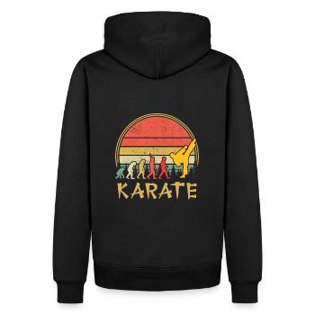 Karate - Männer Premium Bio Hoodie - Schwarz - Hinten - Nico (187cm)