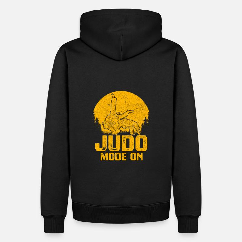 Mode judo activé - Sweat à capuche Premium bio Homme - noir