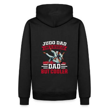 Judo Dad comme un papa normal mais plus cool - Sweat à capuche Premium bio Homme - noir - Dos - Nico (187cm)