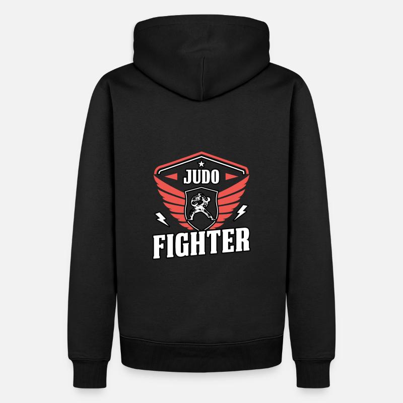 Combattant de judo - Sweat à capuche Premium bio Homme - noir