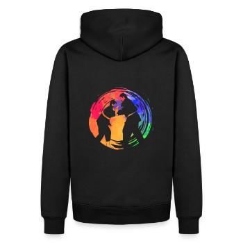 Judo - Sweat à capuche Premium bio Homme - noir - Dos - Nico (187cm)