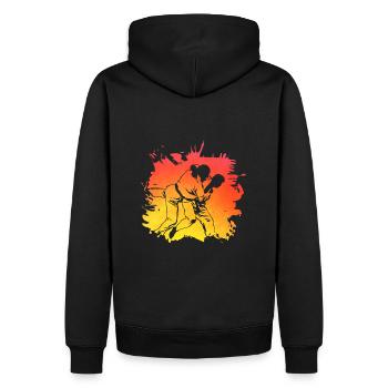 Judo - Sweat à capuche Premium bio Homme - noir - Dos - Nico (187cm)